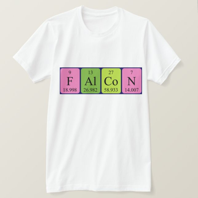 Falcon periodisk skjorta bord namn t shirt (Design framsida)