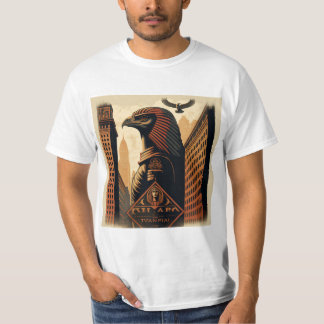 Falcon Ra Egyptian god in the city T Shirt