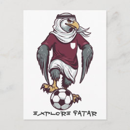 Falcon Striker with Traditional Headscarf Helg Vykort