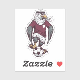 Falcon Striker with Traditional Headscarf Klistermärken
