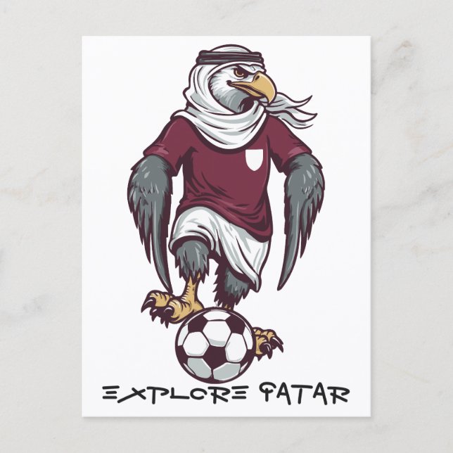 Falcon Striker with Traditional Headscarf Vykort (Framsida)