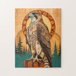 Falcon Totem – Visionary Art Deco Spirit Pussel