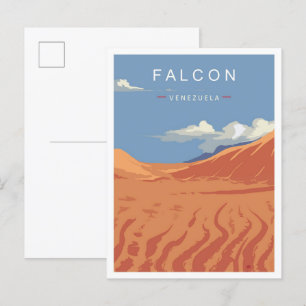 Falcon Venezuela Art Vintage resor Illustration Vykort