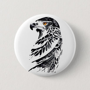 Falcon Vild Animal Nature Illustration Art Tattoo Knapp