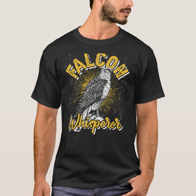 Falcon Whisperer Falconry Trainer T Shirt (Framsida)