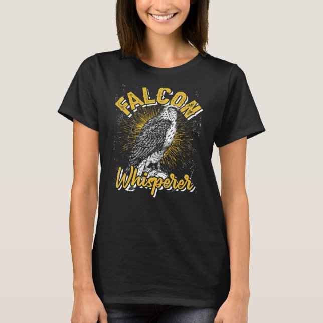 Falcon Whisperer Falconry Trainer T Shirt (Framsida)