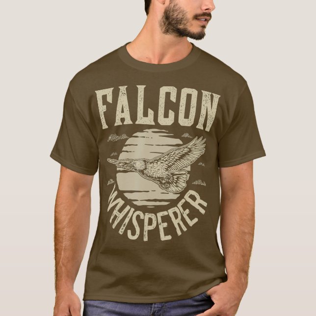 Falcon Whisperer T shirt Hunter Vintage Hunter (Framsida)