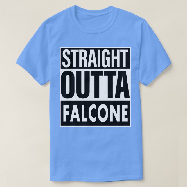 Falcone Namn Rak Outta Falcone T Shirt (Design framsida)