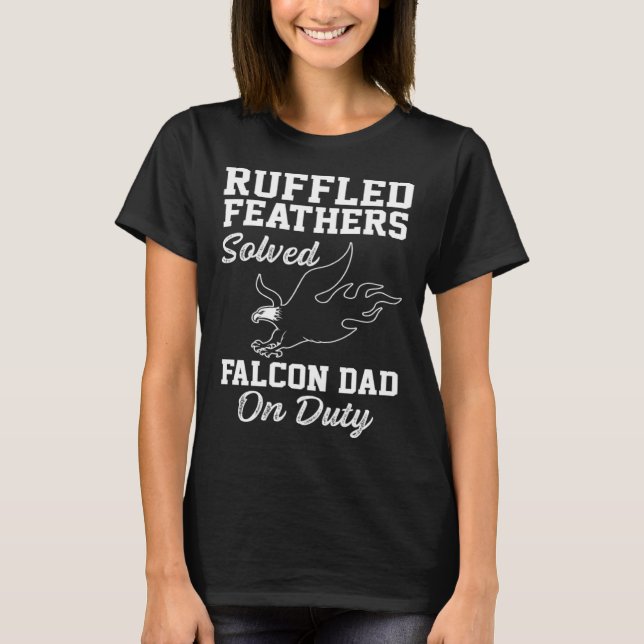 Falconer Dad Falconry Ruffled Feathers T Shirt (Framsida)