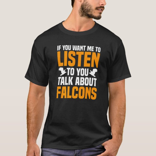 Falconer Falcon Gamehawking Ornithologist Hawker F T Shirt (Framsida)