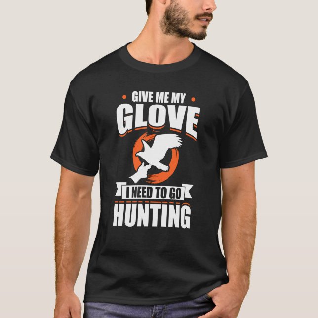 Falconer Falcon Hunter Falconer Tracker Anka Hunte T Shirt (Framsida)