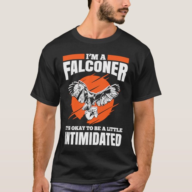 Falconer Falcon Hunter Falconer Tracker Duck Hunte T Shirt (Framsida)