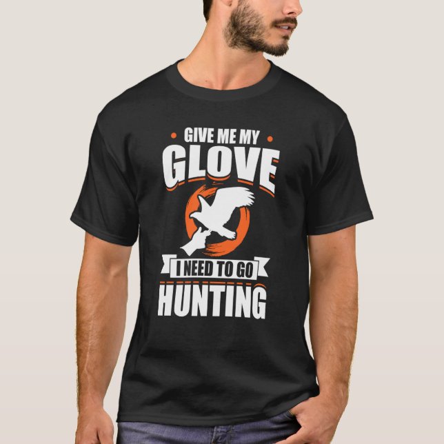 Falconer Falcon Hunter Falconer Tracker Duck Hunte T Shirt (Framsida)