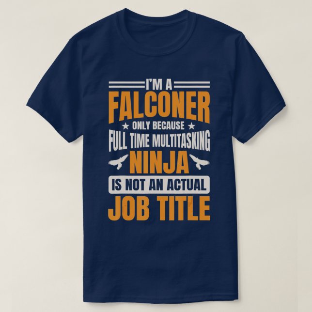 Falconer Falconry Gamehawking Ornithologist Hawker T Shirt (Design framsida)