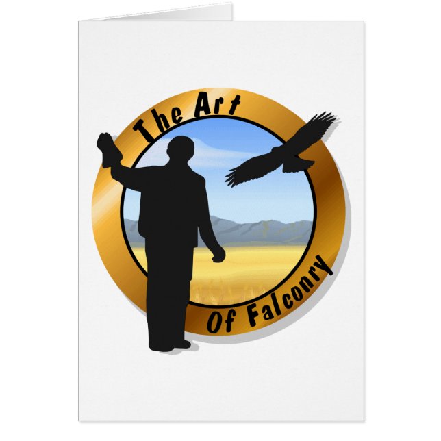 Falconer Medallion Round Card Hälsningskort (Framsidan)