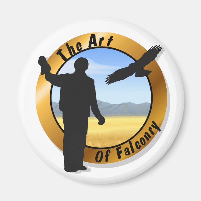 Falconer Medallion Round Magnet (Framsidan)