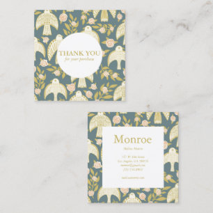 Falconer & Ro Chic Elegant Order Tack Fyrkantigt Visitkort