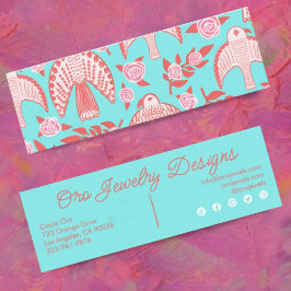 Falconer & Ro Elegant Botaniskt kvinnligt Chic Mini Visitkort