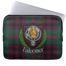 Falconer Scottish Clan Tartan & Crest Laptop Fodral