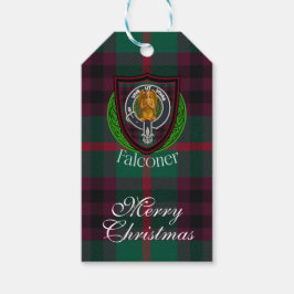 Falconer skotska klan tartan & vapen presentetikett