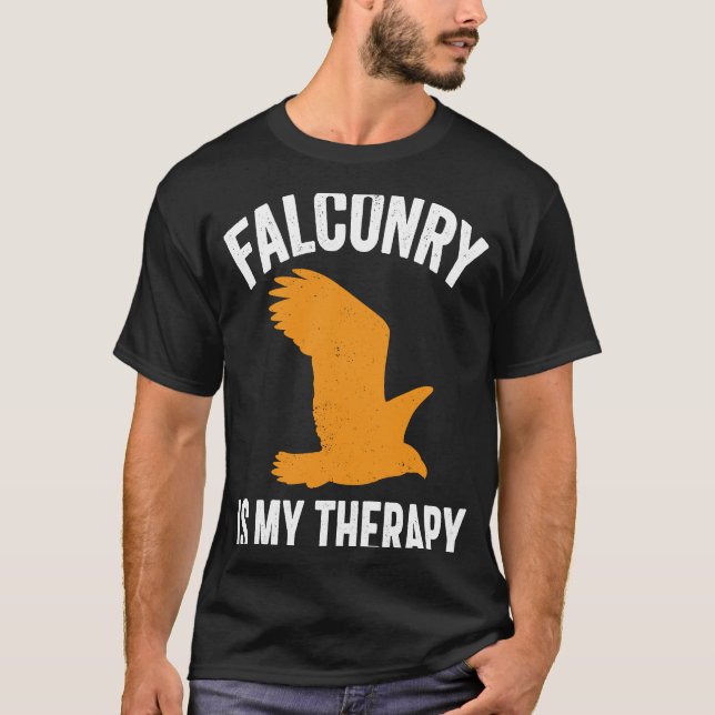Falconry är min terapi Falconer T Shirt (Framsida)