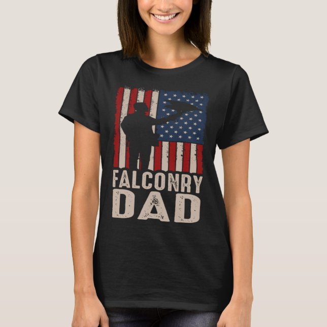 Falconry Dad Falconer Hawker Falcon  Hawking Exper T Shirt (Framsida)