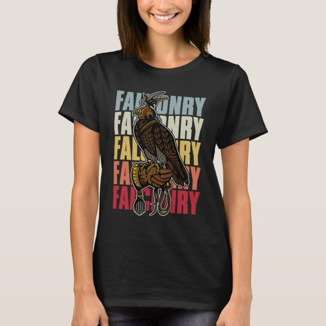 Falconry falconer ornithology birds hunting birdwa t shirt (Framsida)