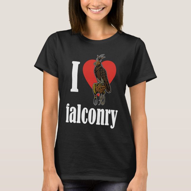 Falconry falconer ornithology birds hunting birdwa t shirt (Framsida)