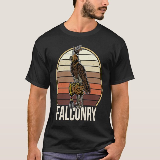 Falconry falconer ornithology Birdwa T Shirt (Framsida)