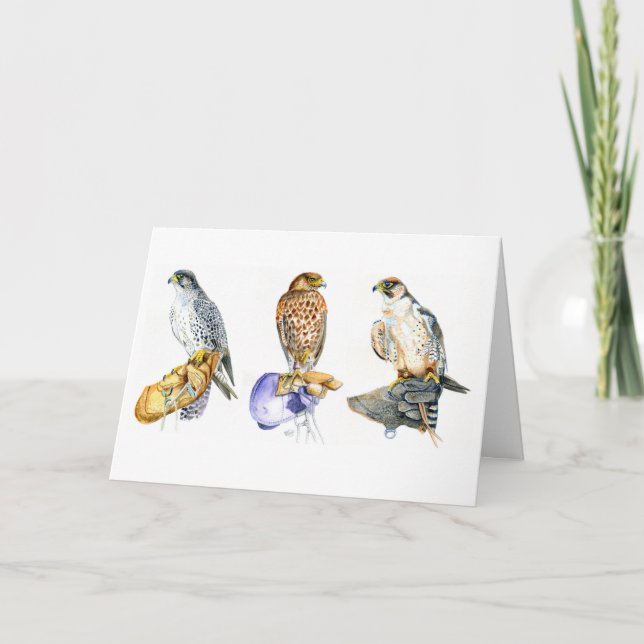 Falconry/hawking Studies Birthday Card Kort (Framsida)