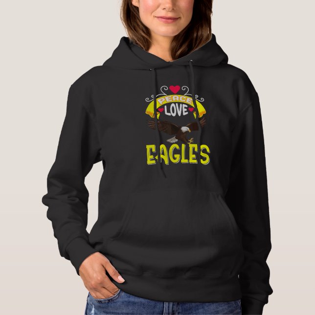 Falconry Peace Kärlek Eagles with Falcon or Hawk T Shirt (Framsida)