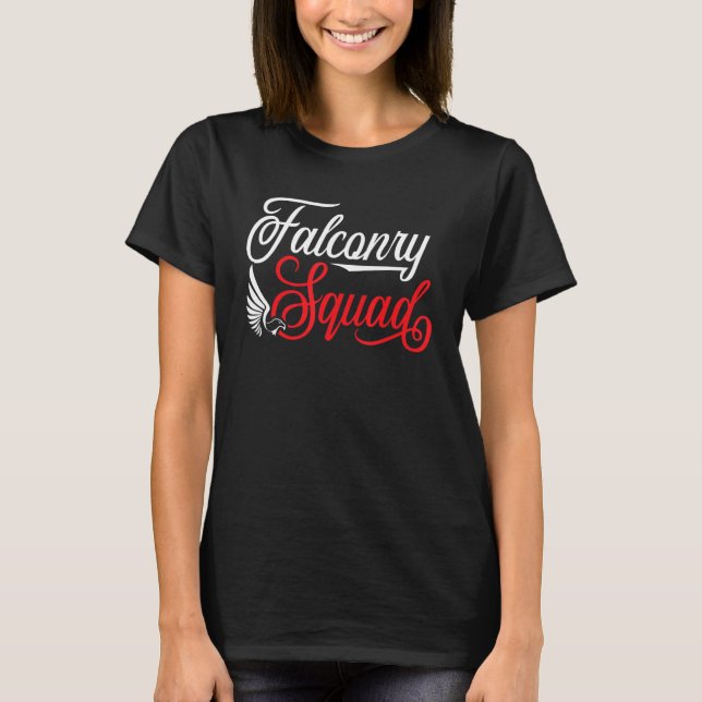 Falconry Squad Falcon Hunting Falconer T Shirt (Framsida)