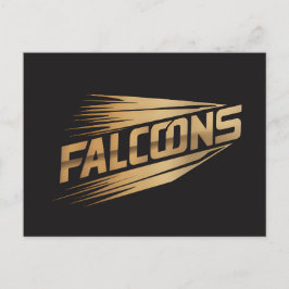 Falcons Golden Speed Typography Design Vykort