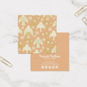 Falcons & Ro Earring Necklace Jewelry Visning Fyrkantigt Visitkort