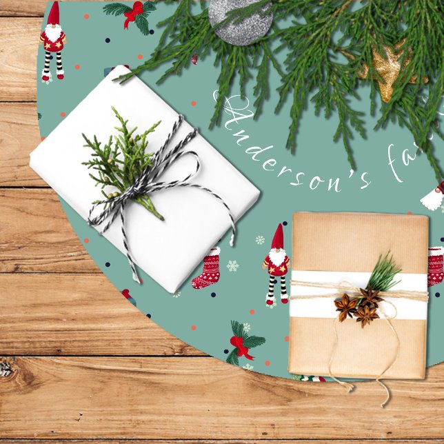 Falda Para El Árbol De Navidad Santa Claus Julgransmatta Borstad Polyester (Santa Claus, gifts, and Christmas stockings. Brushed Polyester Tree Skirt
)