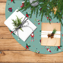 Falda Para El Árbol De Navidad Santa Claus Julgransmatta Borstad Polyester