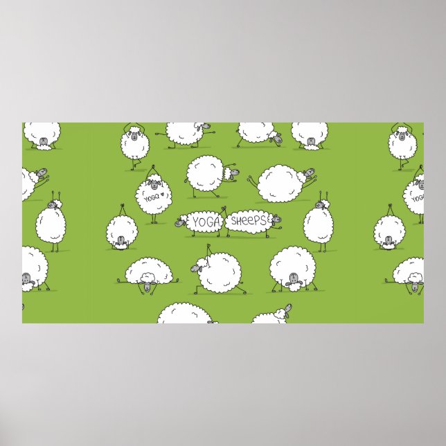 Fåliga får som yoga, sketch poster (Framsidan)