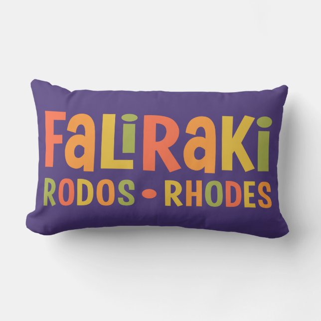 Faliraki Rhodes dekorativ kudde (Framsida)