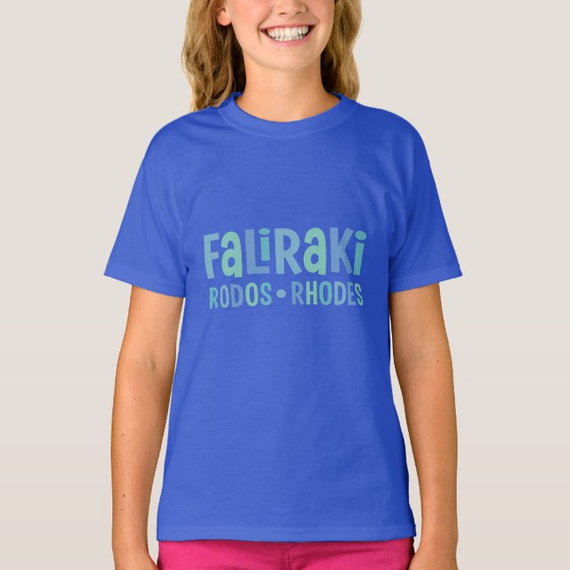 Faliraki Rhodes shirts & jacka Tee (Framsida)