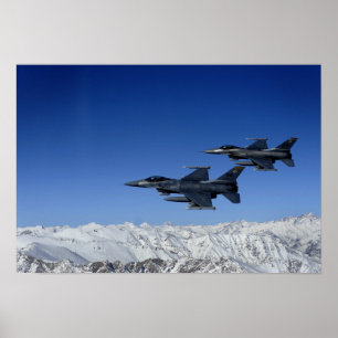 Falkar för stridighet för US-flygvapenF-16 Poster