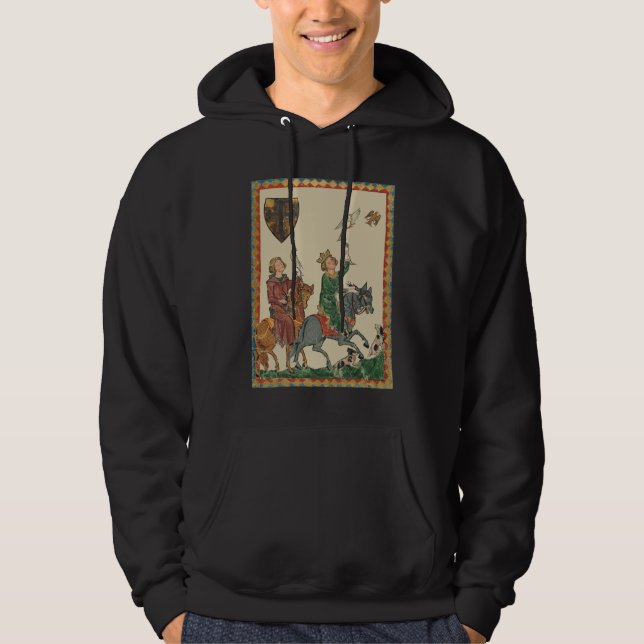 Falkenering, 1300-tals Codex Manesse Hoodie (Framsida)