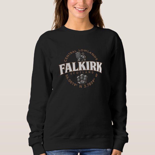 Falkirk Scotland Central Lowlands Coordinates Labe T Shirt (Framsida)