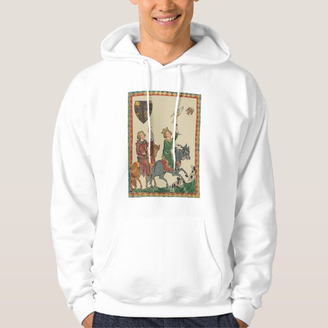 Falkjakt, 1300-tals Codex Manesse Hoodie (Framsida)