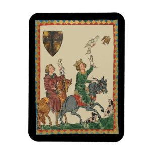 Falkjakt, 14:e århundradet Codex Manesse Magnet