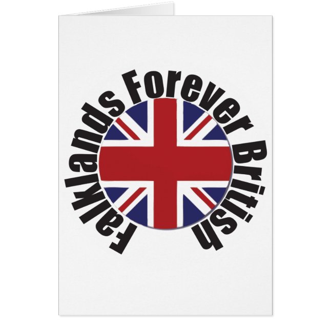 Falkland är för alltid brittiskt hälsningskort (Framsidan)