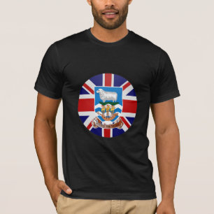 Falkland Islands cirklar den kvalitets- flagga Tee