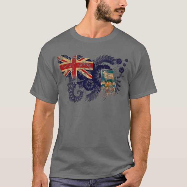 Falkland Islands flagga Tee Shirt (Framsida)
