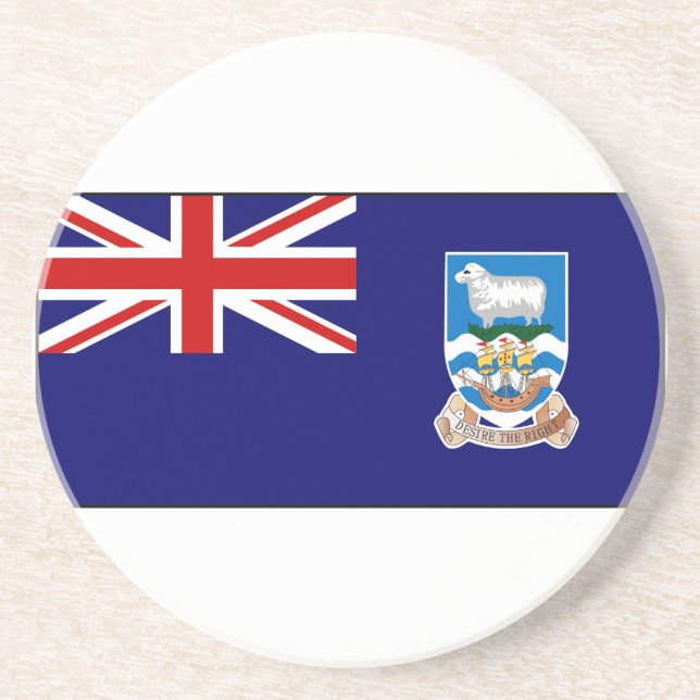 Falkland Islands flagga Underlägg Sandsten (Framsidan)