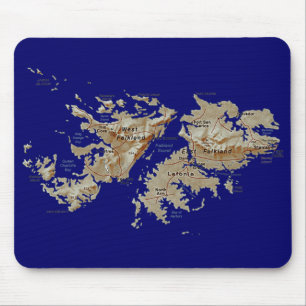 Falkland Islands karta Mousepad Musmatta