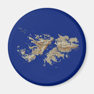 Falkland Islands kartamagnet Magnet